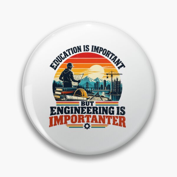 Item preview, Education Is Important But Engineering Is Importer Professional Engineer Civil Construction Worker designed and sold by SkeletonsDanger.