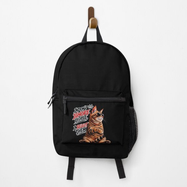 Item preview, I Don't Ignore People I Select Them Sarcastic Cat  designed and sold by CrazySzoopWorld.
