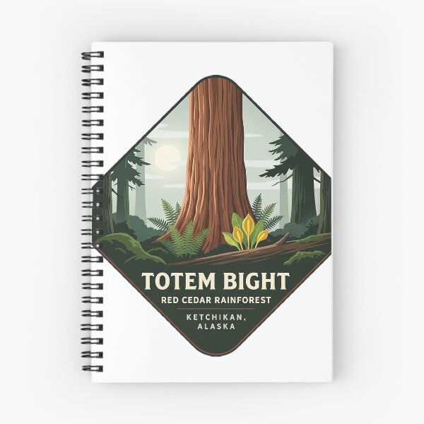 Item preview, Totem Bight Red Cedar Rainforest Ketchikan Alaska Botanical Sticker designed and sold by DetourDgn.