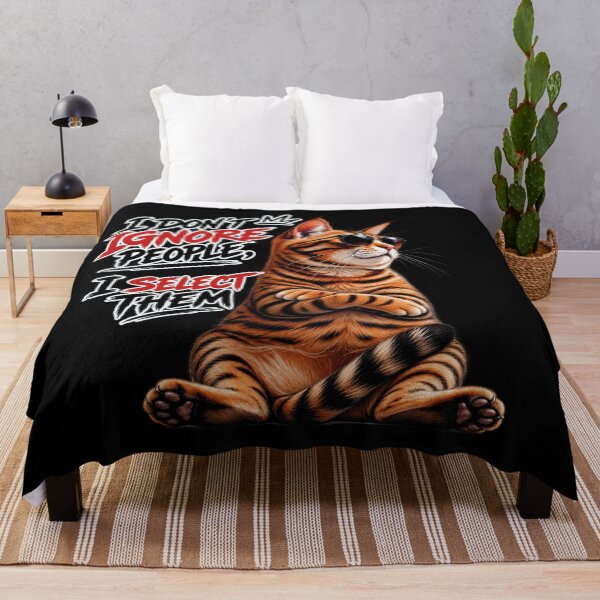 Item preview, I Don't Ignore People I Select Them Sarcastic Cat  designed and sold by CrazySzoopWorld.