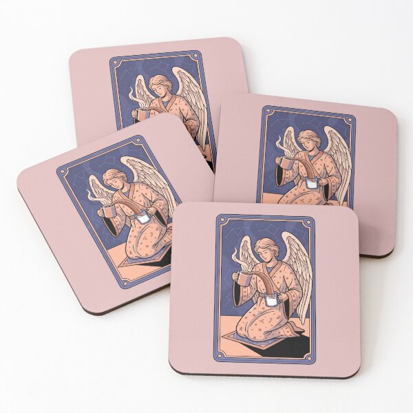 Item preview, Temperance Tarot Christmas Coffee Angel Pop Art designed and sold by Rare By Hero.