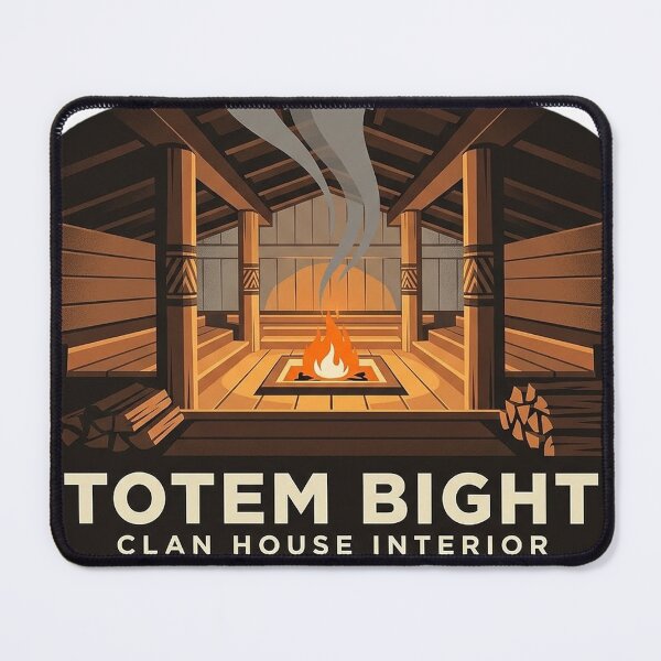 Item preview, Totem Bight Clan House Interior Fire Pit Ketchikan Alaska Sticker designed and sold by DetourDgn.