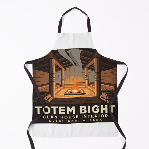 Item preview, Totem Bight Clan House Interior Fire Pit Ketchikan Alaska Sticker designed and sold by DetourDgn.