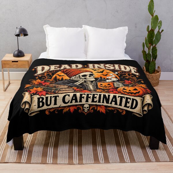 Item preview, Dead Inside But Caffeinated Halloween designed and sold by MysticCanvasAi.