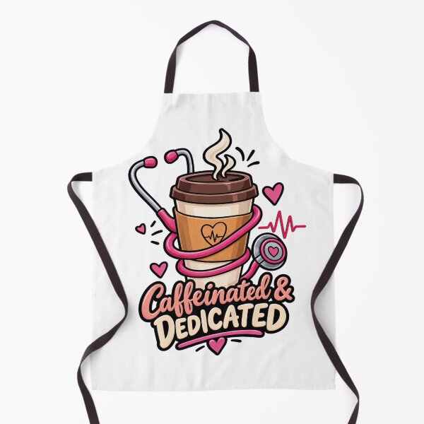Item preview, Caffeinated And Dedicated Funny Nurse Coffee Stethoscope  designed and sold by CrazySzoopWorld.