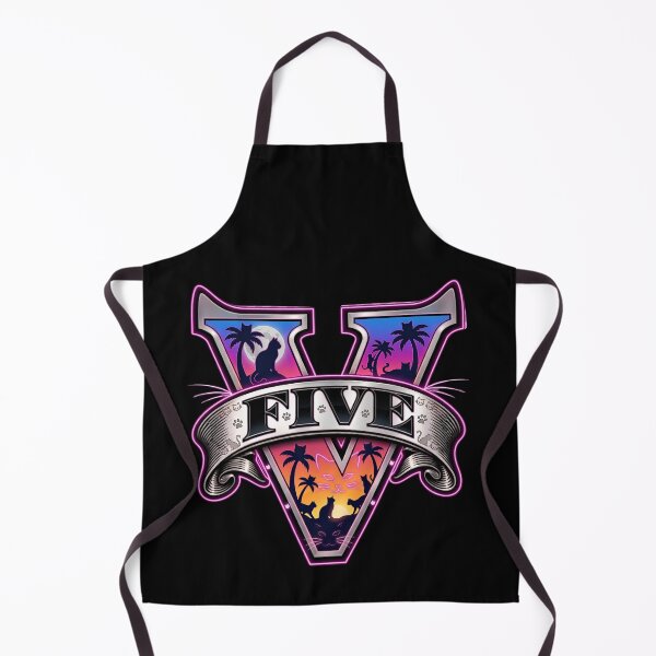 Item preview, Vice Cats Five Logo - Retro Neon Miami Synthwave designed and sold by Retro Whiskers.