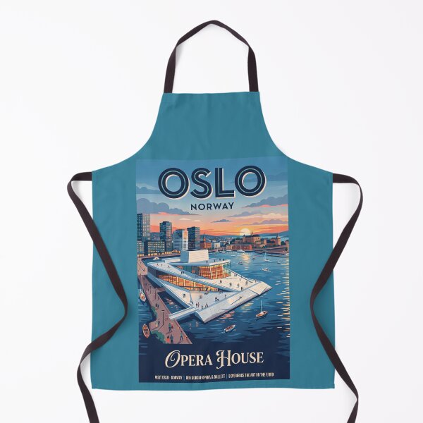 Item preview, Oslo Opera House Norway Vintage Travel Poster designed and sold by ArtworkNorth.