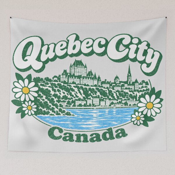Item preview, Quebec City Canada Retro Pretty City designed and sold by HowToCanadian.