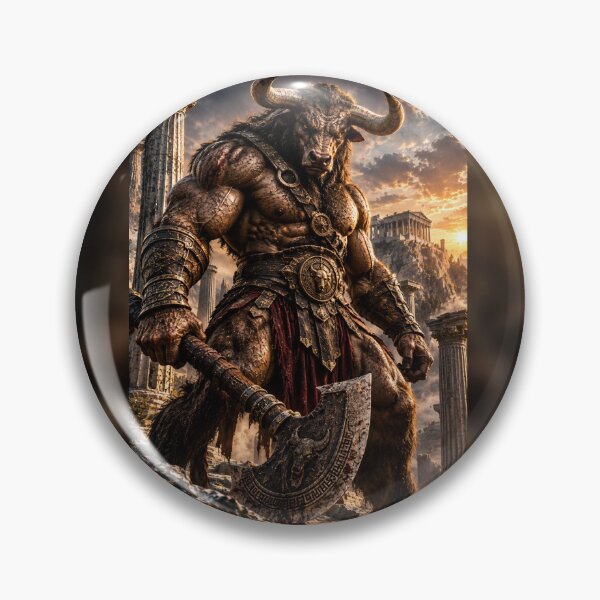 Item preview, Minotaur – Greek Mythology Warrior | Epic Fantasy Art designed and sold by MythicRelics.