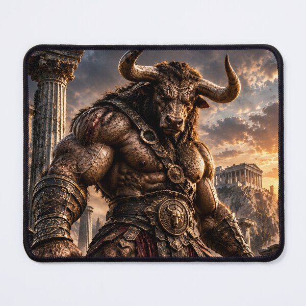 Item preview, Minotaur – Greek Mythology Warrior | Epic Fantasy Art designed and sold by MythicRelics.