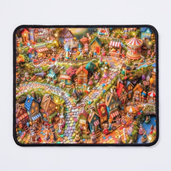 Item preview, Enchanted Miniature Dreamworld: A Whimsical Fantasy Diorama Art Print designed and sold by SodhaIqbalKasam.
