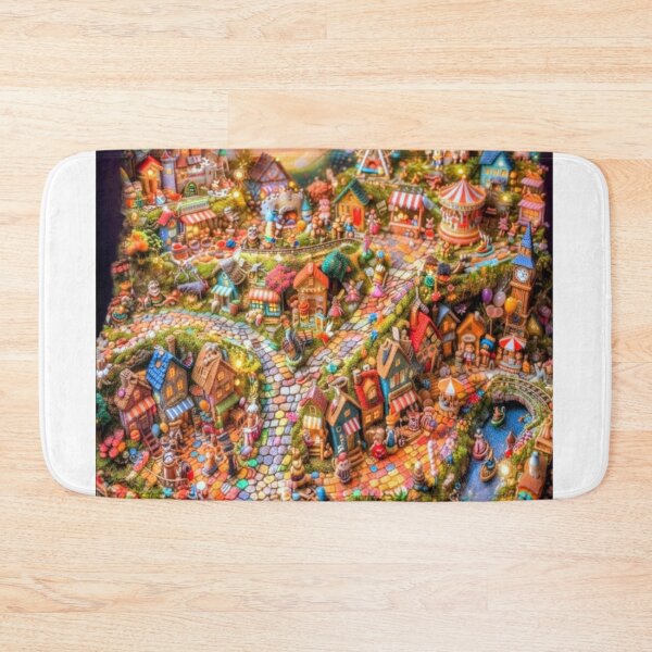 Item preview, Enchanted Miniature Dreamworld: A Whimsical Fantasy Diorama Art Print designed and sold by SodhaIqbalKasam.