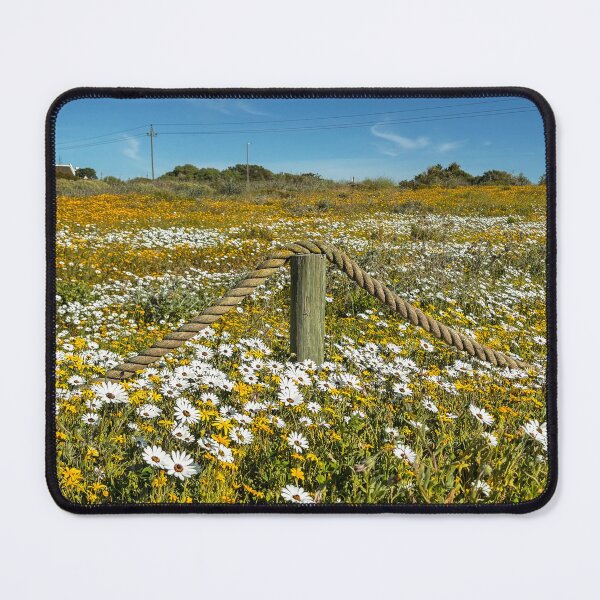 Item preview, White and Orange Wildflower Carpet Landscape Clouds and Weathered Fishing Wreck designed and sold by Faith Based Decor & Art &Gifts.