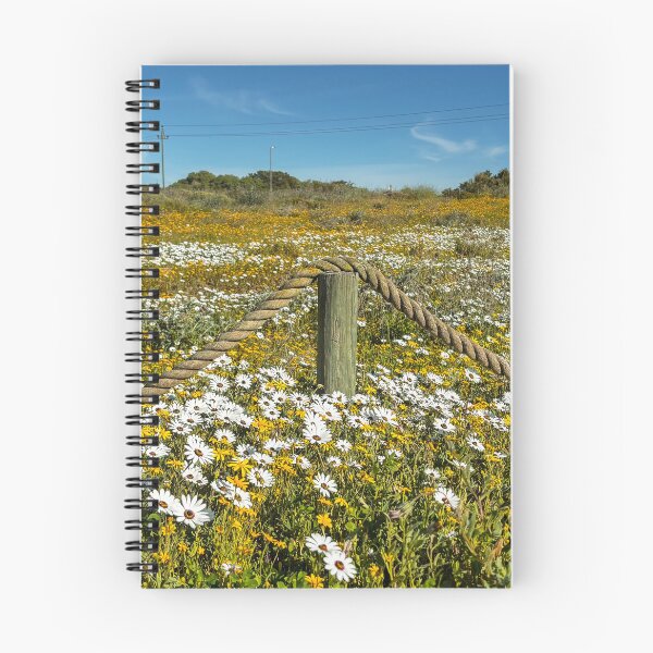 Item preview, White and Orange Wildflower Carpet Landscape Clouds and Weathered Fishing Wreck designed and sold by Faith Based Decor & Art &Gifts.