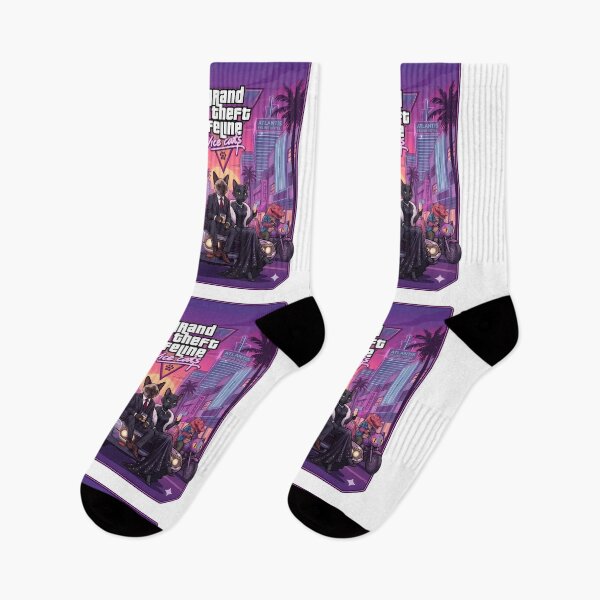 Item preview, Grand Theft Feline: Vice Cats Retro Miami Synthwave designed and sold by Retro Whiskers.