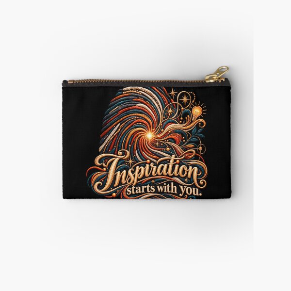 Item preview, Inspiration Starts With You Embroidered Fingerprint Motivational Design designed and sold by Emoji Emblems.