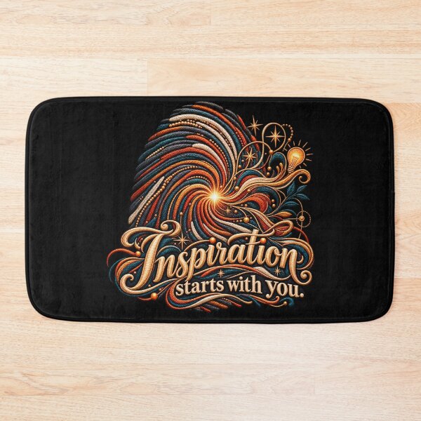 Item preview, Inspiration Starts With You Embroidered Fingerprint Motivational Design designed and sold by Emoji Emblems.