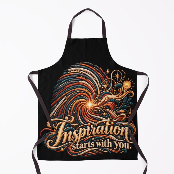 Item preview, Inspiration Starts With You Embroidered Fingerprint Motivational Design designed and sold by Emoji Emblems.