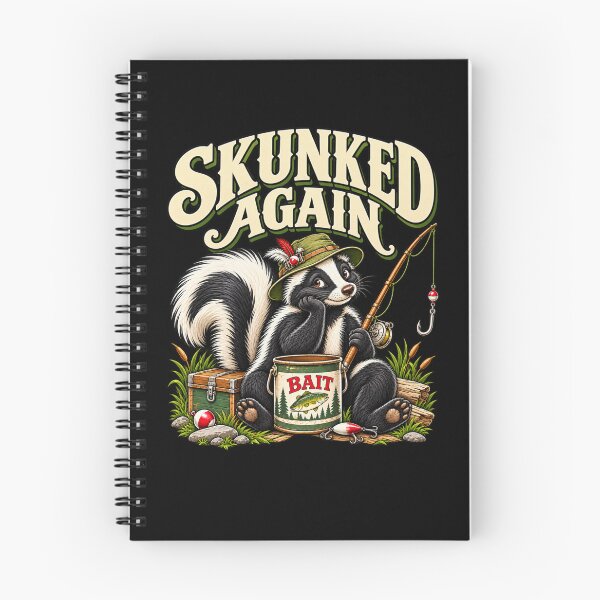 Item preview, Skunked Again Funny Skunk Fishing Humor Design designed and sold by Trendably.