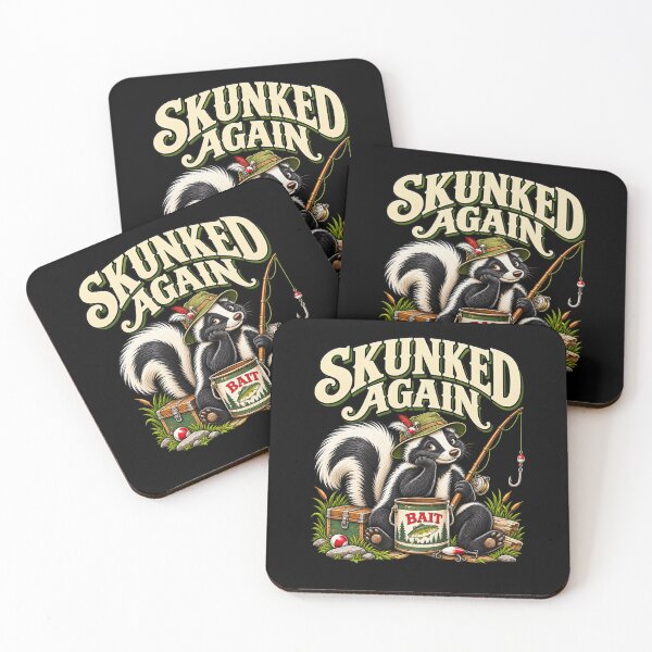 Item preview, Skunked Again Funny Skunk Fishing Humor Design designed and sold by Trendably.