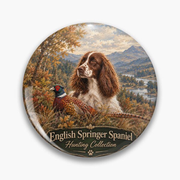 Item preview, English Springer Spaniel & Pheasant – Hunting Collection designed and sold by TammyHunterArt.