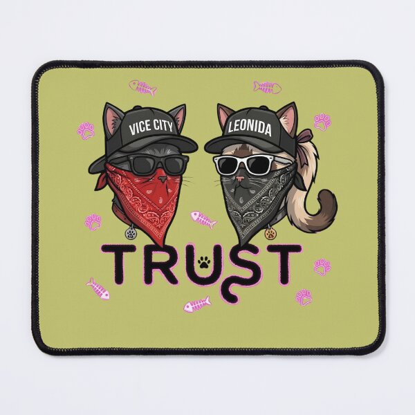 Item preview, Vice City Leonida Trust - Edgy Gangster Cats Streetwear designed and sold by Retro Whiskers.