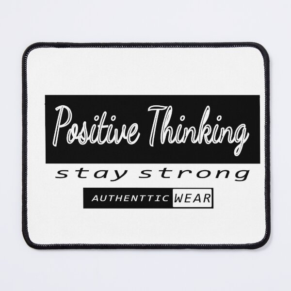 Item preview, "Positive Thinking - Authentic Wear" Typography T-Shirt Graphic Design designed and sold by Carftora786.