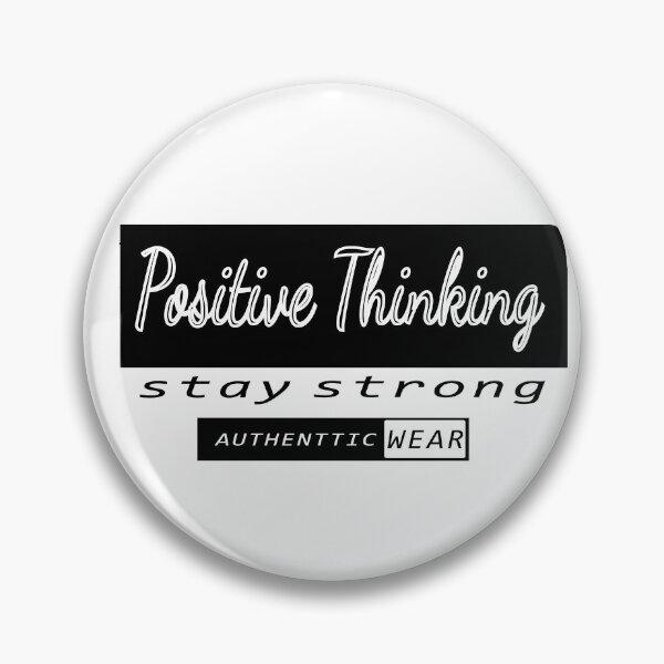 Item preview, "Positive Thinking - Authentic Wear" Typography T-Shirt Graphic Design designed and sold by Carftora786.