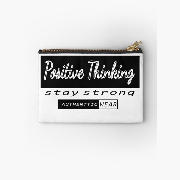 Item preview, "Positive Thinking - Authentic Wear" Typography T-Shirt Graphic Design designed and sold by Carftora786.