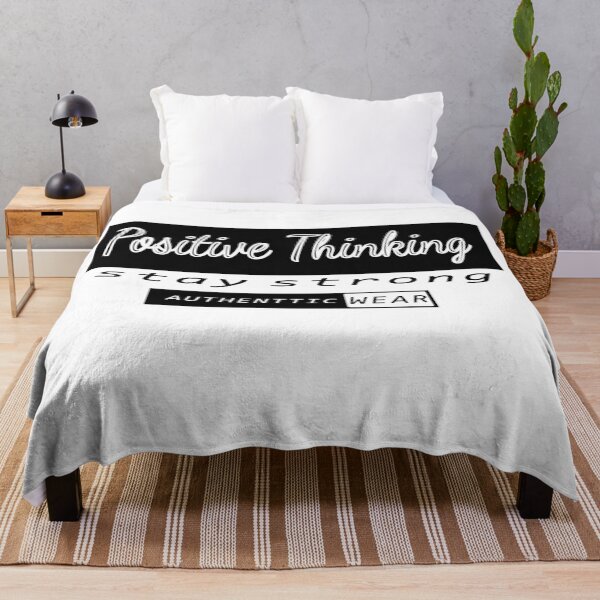Item preview, "Positive Thinking - Authentic Wear" Typography T-Shirt Graphic Design designed and sold by Carftora786.