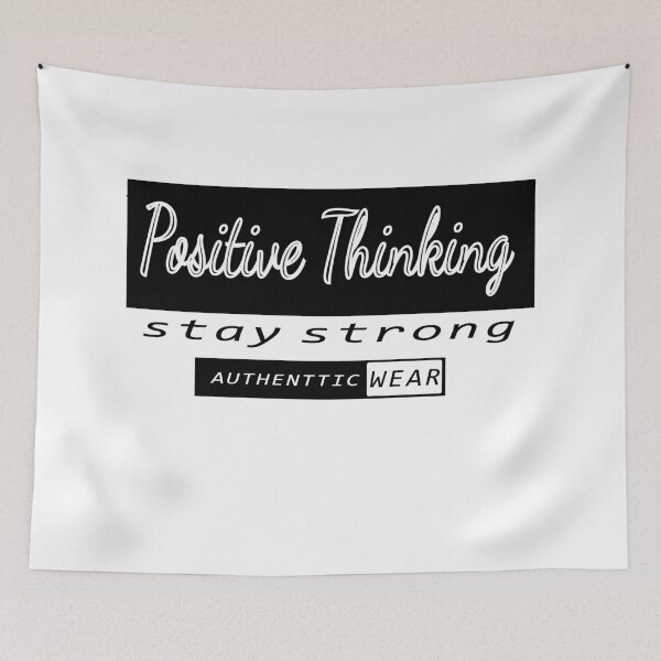 Item preview, "Positive Thinking - Authentic Wear" Typography T-Shirt Graphic Design designed and sold by Carftora786.