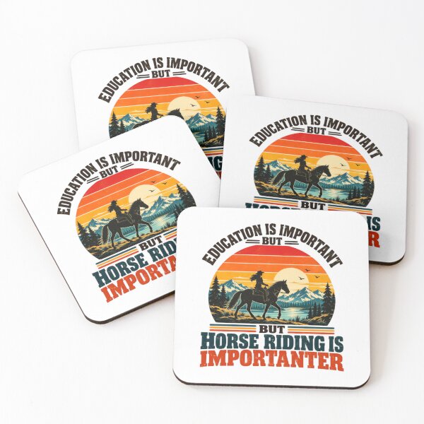 Item preview, Education Is Important But Horse Riding Is Importanter Funny Equestrian Rider Horse Lover designed and sold by SkeletonsDanger.