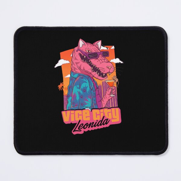 Item preview, Vice City Leonida Retro Sunset Cat Gator designed and sold by Retro Whiskers.