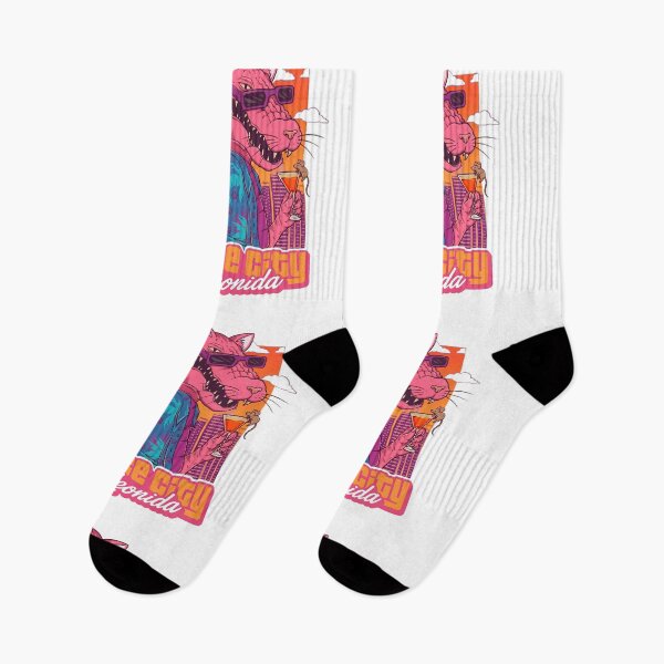 Item preview, Vice City Leonida Retro Sunset Cat Gator designed and sold by Retro Whiskers.