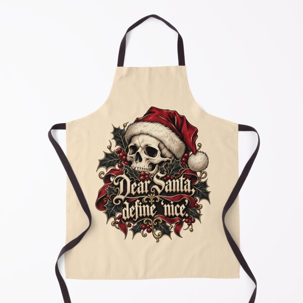 Item preview, Dear Santa Define Nice Gothic Christmas Sarcastic Mug | Funny Skull Holiday Gift for Coworker | Dark Christmas Sarcasm Shirt Design designed and sold by PRINYOS.