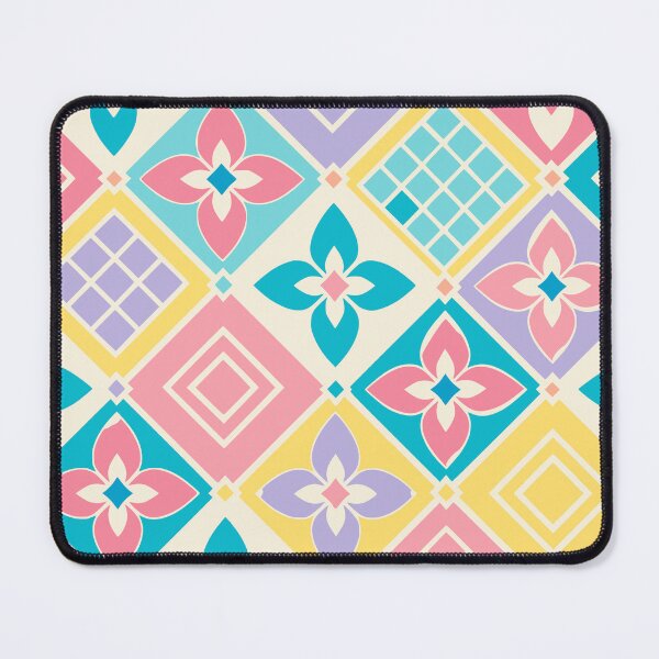 Item preview, Colorful Japanese Flower and Diamond Tile Pattern designed and sold by JapaneseWagaraStudio.