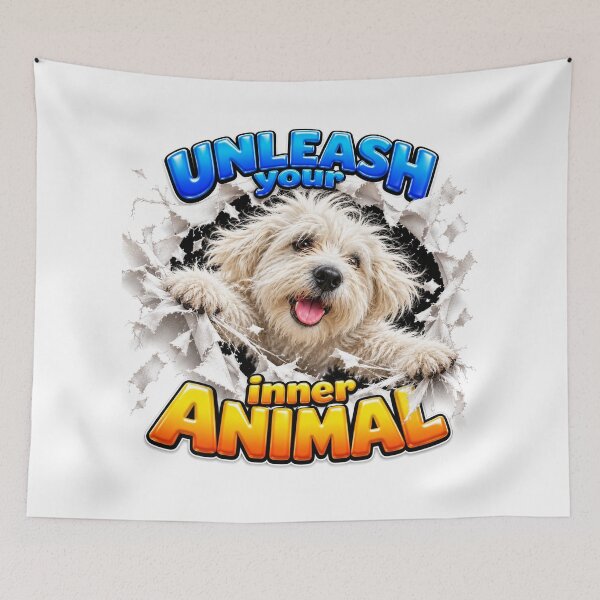 Item preview, Unleash Your Inner Animal - Fluffy Dog designed and sold by Bor-Suk.