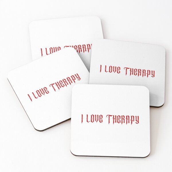 Item preview, I LOVE THERAPY- Red designed and sold by SlimyFish.