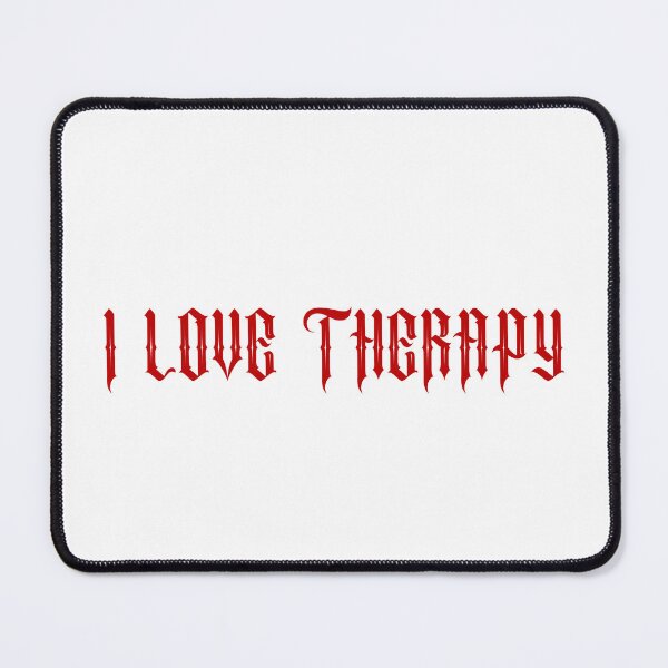 Item preview, I LOVE THERAPY- Red designed and sold by SlimyFish.