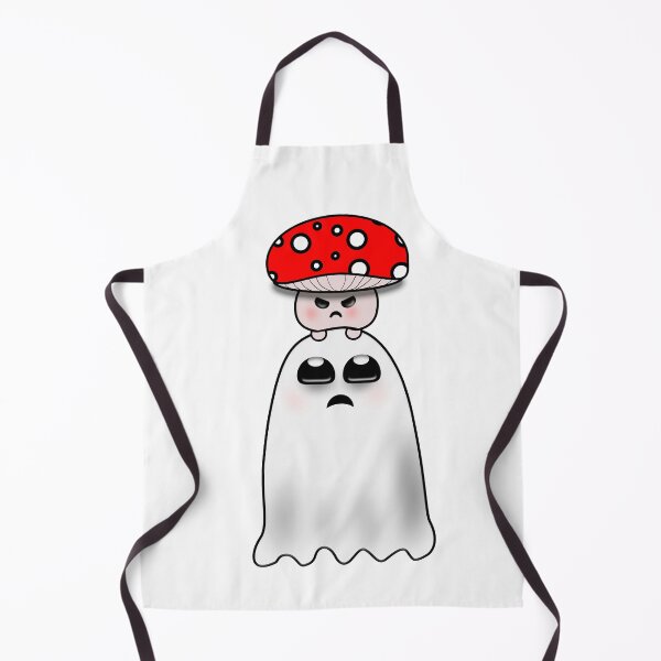 Item preview, Cute Ghost with Mushroom Hat | Kawaii Halloween Forest Spirit Design designed and sold by ForcePrint.