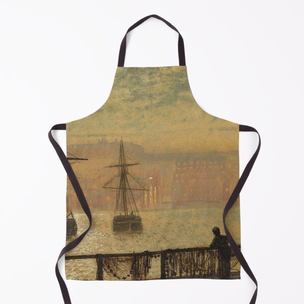 Item preview, Whitby Harbor nautical maritime marine landscape painting by John Atkinson Grimshaw  designed and sold by Jéanpaul  Ferro.