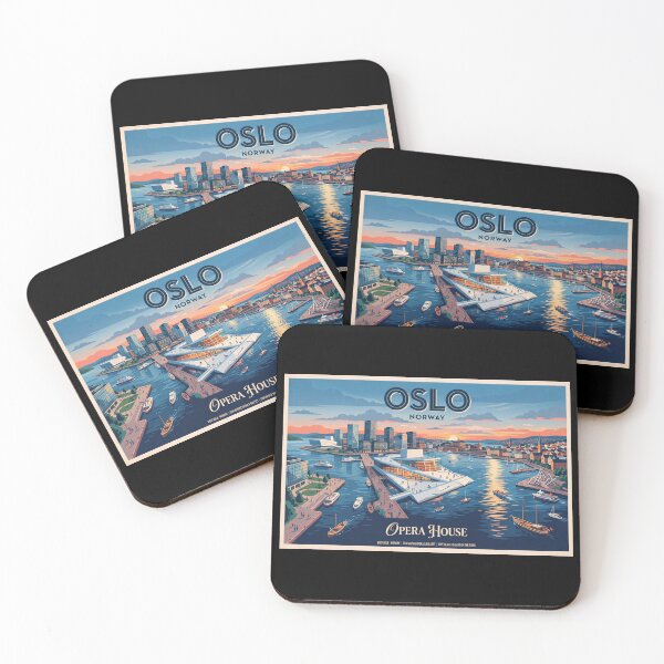 Item preview, Oslo Opera House Vintage Travel Poster - Norway Waterfront designed and sold by ArtworkNorth.