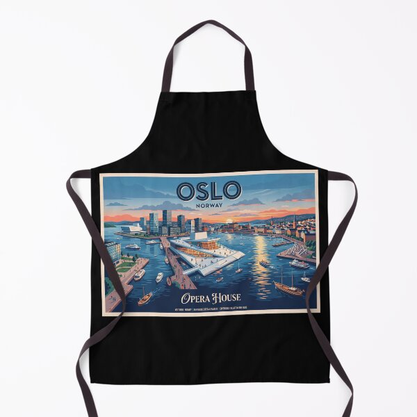 Item preview, Oslo Opera House Vintage Travel Poster - Norway Waterfront designed and sold by ArtworkNorth.