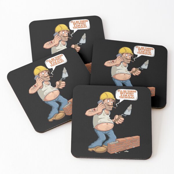 Item preview, Funny Construction Worker Quote - I'll Be There Between 8 AM And Thursday designed and sold by BikTee.