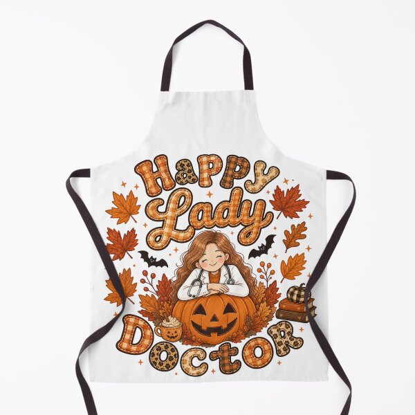 Item preview, Happy Lady Doctor Halloween Pumpkin Spice Autumn Design designed and sold by TheChalkyFox.