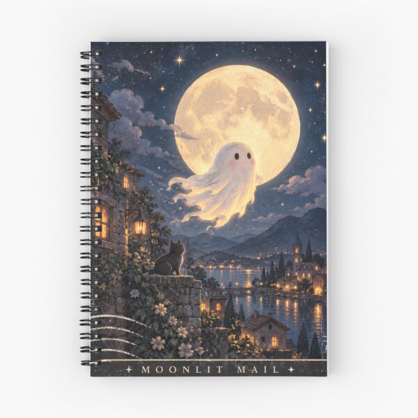 Item preview, Ghost Levitating Above Moonlit Tranquil Old European Village designed and sold by scicilysimonee.
