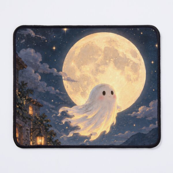 Item preview, Ghost Levitating Above Moonlit Tranquil Old European Village designed and sold by scicilysimonee.