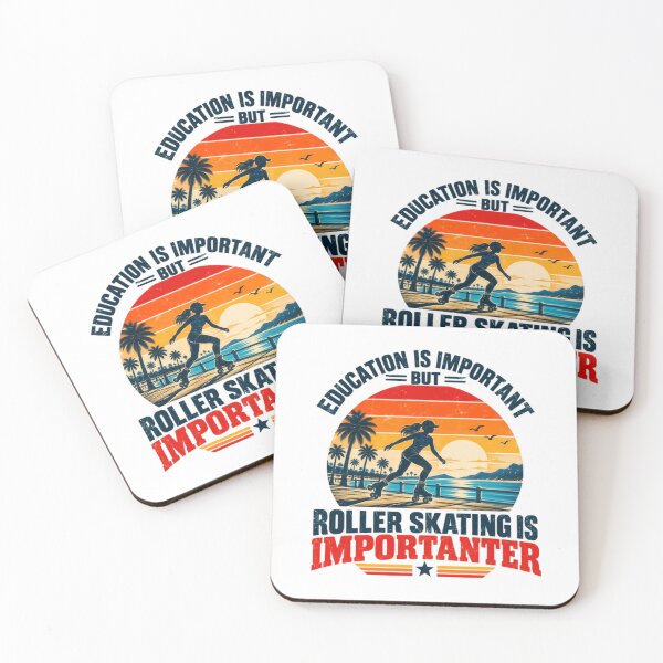 Item preview, Education Is Important But Roller Skating Is Importer Roller Skater Hobby Sports Activity designed and sold by SkeletonsDanger.
