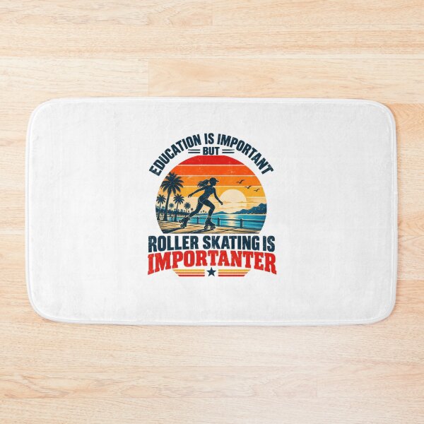 Item preview, Education Is Important But Roller Skating Is Importer Roller Skater Hobby Sports Activity designed and sold by SkeletonsDanger.