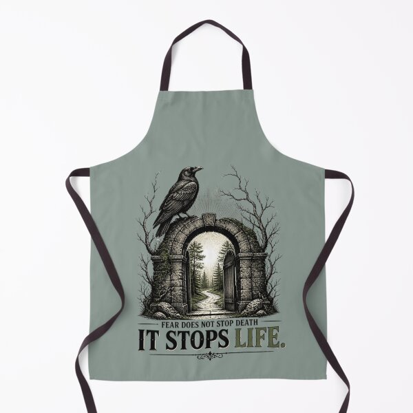 Item preview, Fear Does Not Stop Death, It Stops Life – Gothic Hourglass Design designed and sold by GoGreenlove.